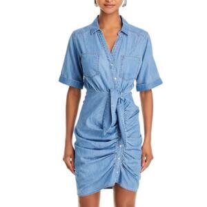 VERONICA BEARD WOMENS SIZE 0 HENSLEY COTTON LYOCELL DRESS BLUE NEW